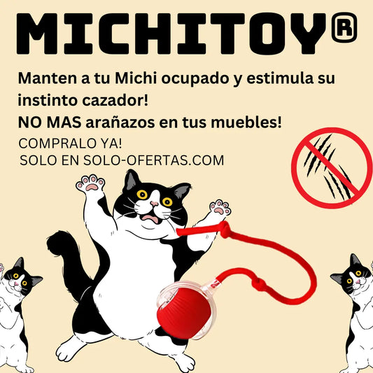 MICHITOY - NO MAS ARAÑAZOS EN LOS MUEBLES, MANTIENE A TU MICHI OCUPADO!